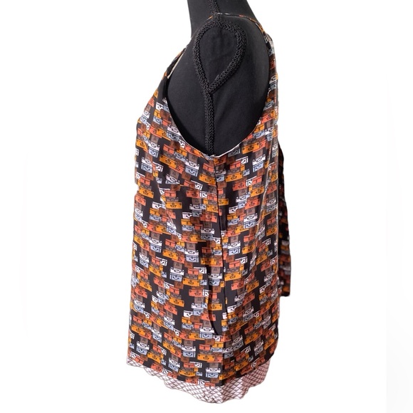 Anthropologie Porridge Layered Suitcase Tank Top Women Medium Split Back - Picture 2 of 11